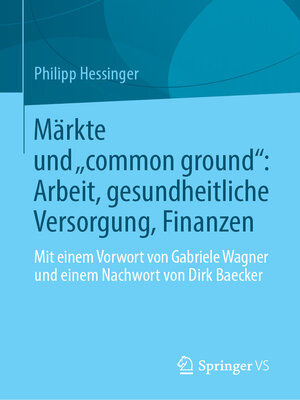 cover image of Märkte und „common ground"